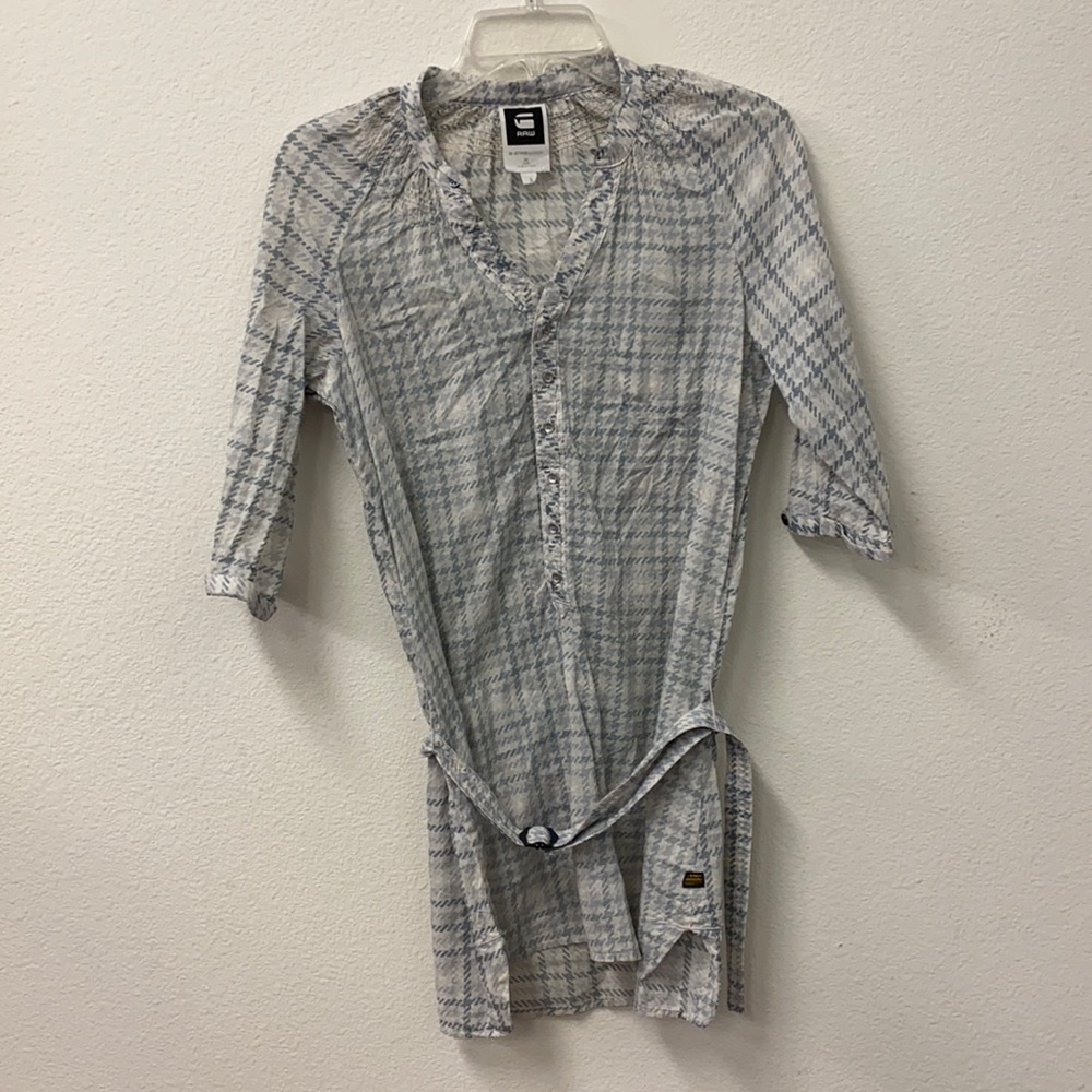 G-Star Gray Plaid Women's Top